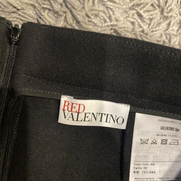 REDValentino NEW Fringes Detail Wool Cashmere Skirt In Black Size 40 - Picture 9 of 15